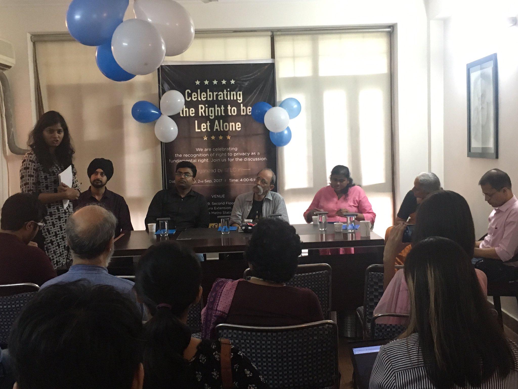 Summary Report: Celebrating the Right to be Let Alone [Sep 02, 2017; New Delhi]