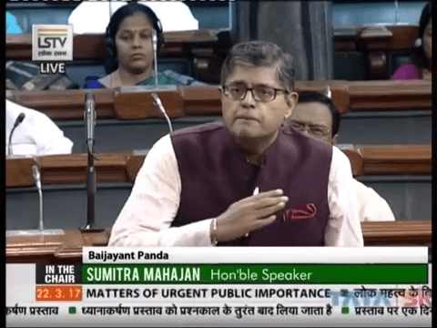 Baijayant Panda in Parliament